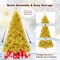 Artificial Tinsel Christmas Tree Hinged with Foldable Stand